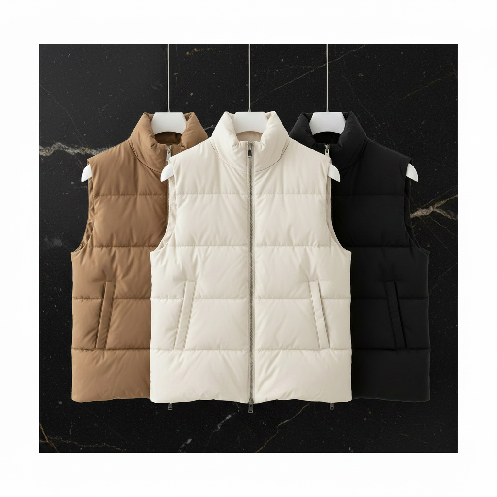 Padded Stand Collar Gilet
