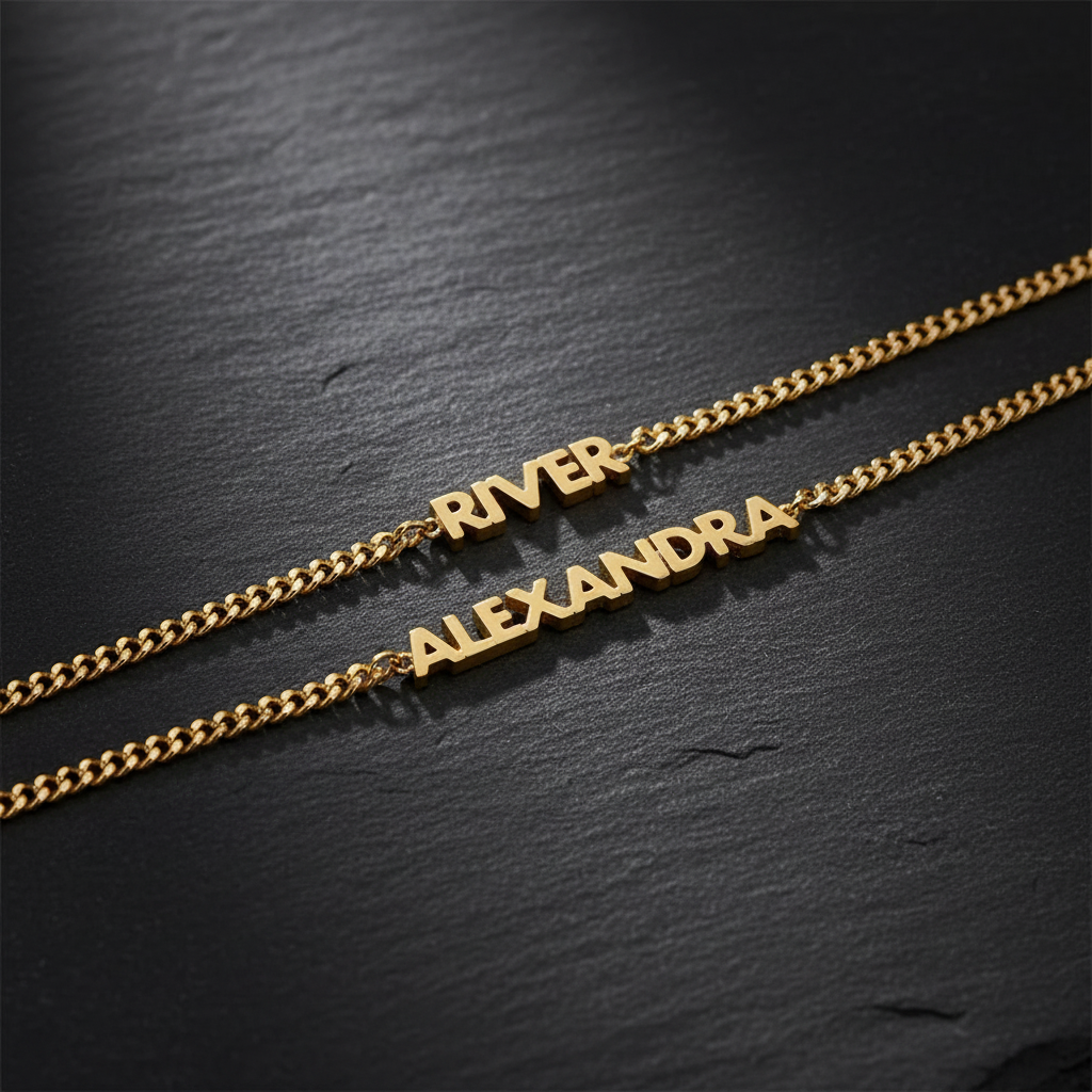 Personalised Name Chain Bracelets