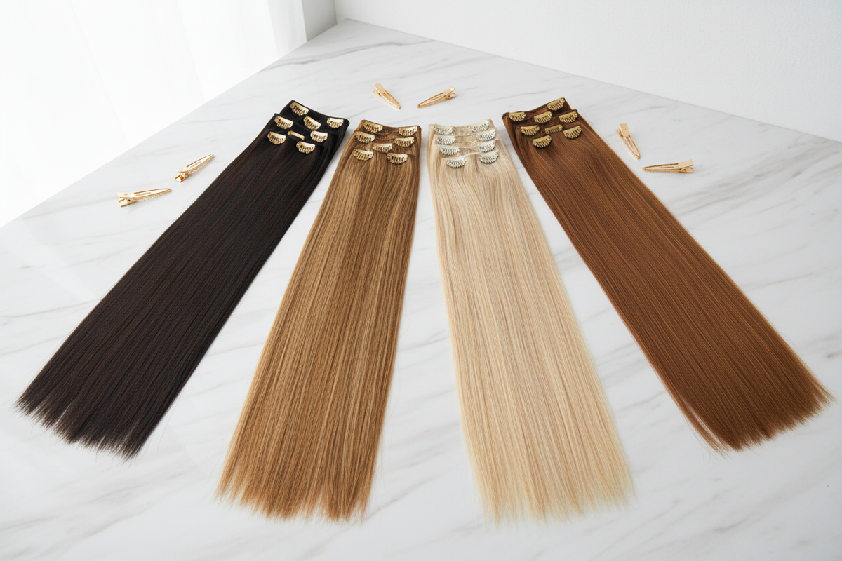 Straight Clip-In Extensions 6pc - AI Editorial