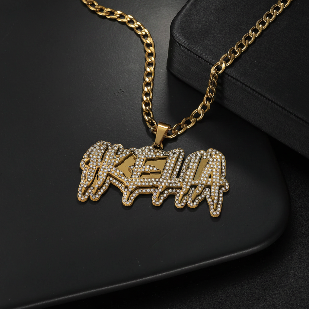 Zircon Name Pendant Necklace